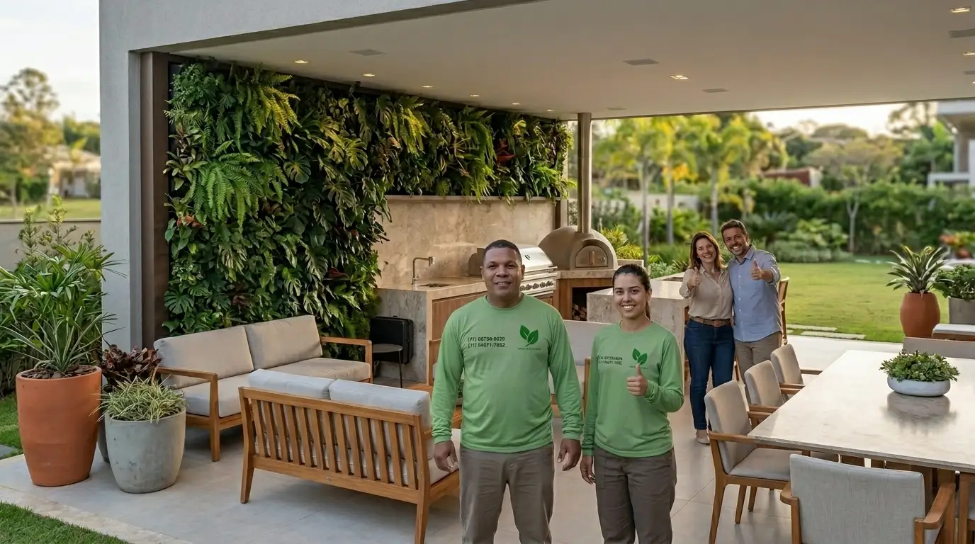 Area Gourmet Com Jardim Vertical Na Granja Viana Engenharia Botânica Em Ação: Jardins Verticais Em Condomínios De Granja Viana