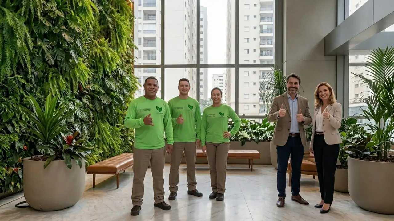 Ambiente Premium Com Engenharia Botânica, Destacando Jardins Verticais Em Higienópolis