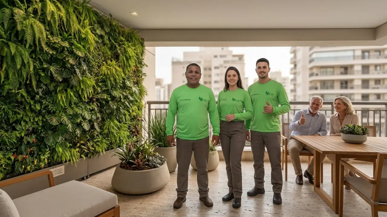 Varanda Sofisticada Com Jardim Vertical Em Perdizes E Paisagismo De Alto Padrão